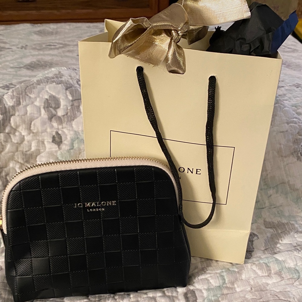 Jo Malone Black Checkered Cosmetic Bag